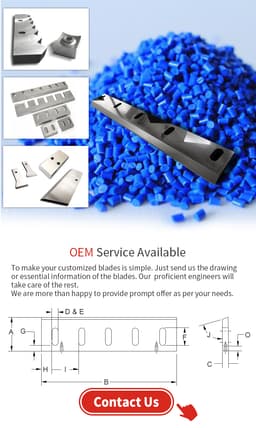 Granulator Stator Knife — image 5 of 6, industrial blade photo | Leader Blades
